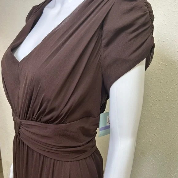 Suzi Chin for Maggy Boutique Chocolate Midi Dress - Picture 4 of 12